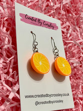 Load image into Gallery viewer, Orange Slice charm Earrings
