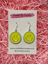 Load image into Gallery viewer, Smiley Face Charm Earrings
