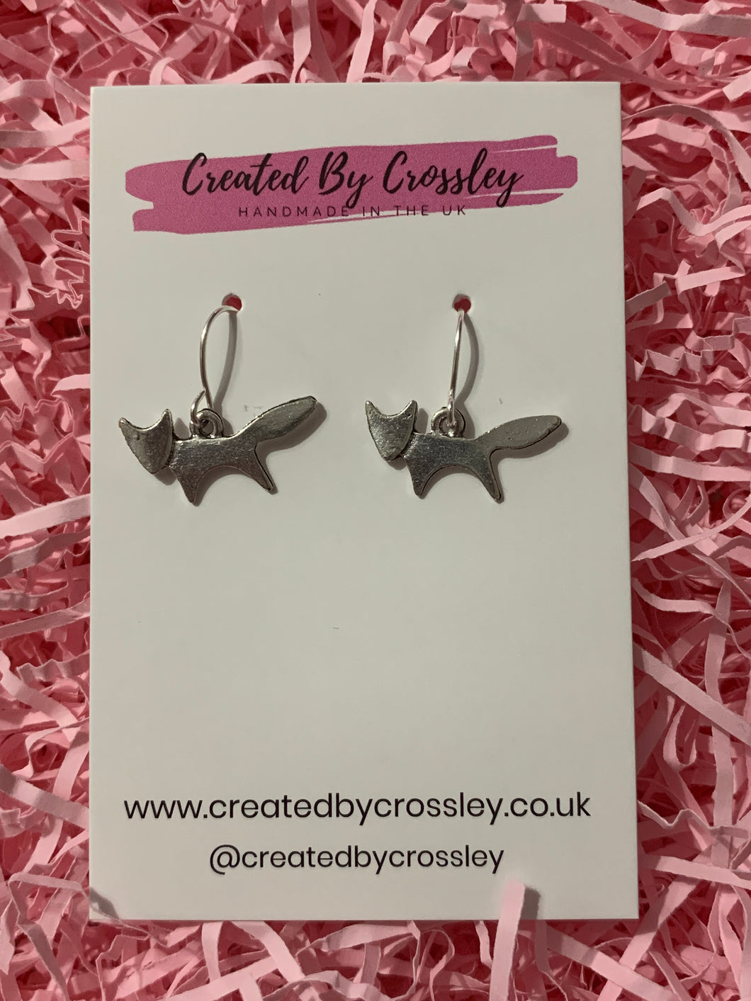 Simple Fox Charm Earrings