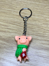 Load image into Gallery viewer, Cosy Pig Keyring
