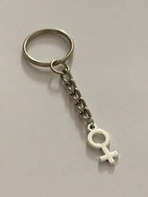 Load image into Gallery viewer, Female Symbol Charm Keyring
