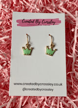 Load image into Gallery viewer, Mini Crown Charm Earrings
