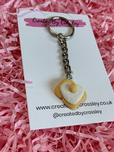 Load image into Gallery viewer, Egg Toast Charm Keyring
