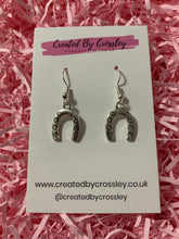 Load image into Gallery viewer, Good Luck Horseshoe Charm Earrings
