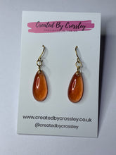 Load image into Gallery viewer, Amber Resin Dangle Earrings
