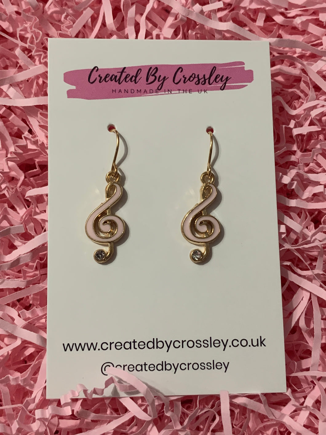 Treble Clef Charm Earrings