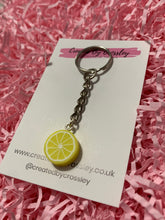 Load image into Gallery viewer, Lemon Slice Charm Keyring
