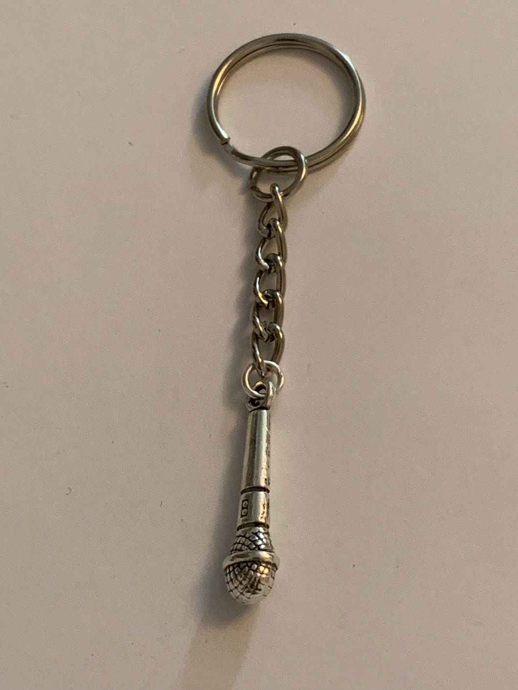 Microphone Charm Keyring