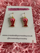 Load image into Gallery viewer, Red Milkshake Charm Earrings
