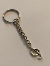 Load image into Gallery viewer, Treble Clef Charm Keyring
