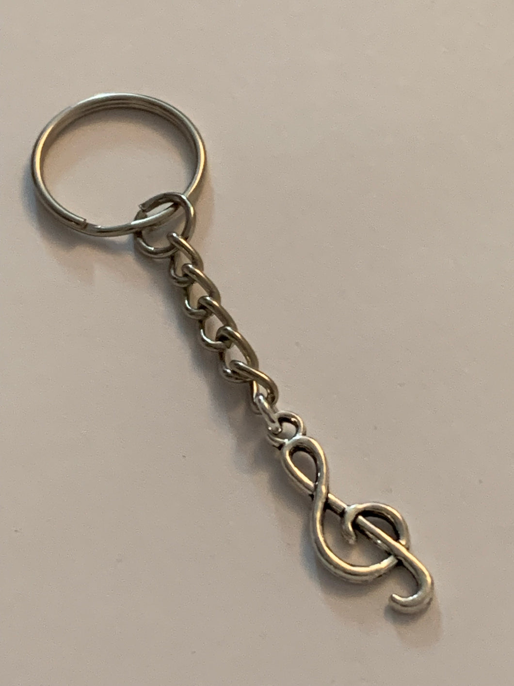 Treble Clef Charm Keyring