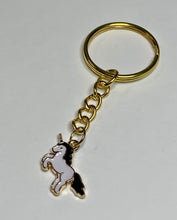 Load image into Gallery viewer, Black Unicorn Charm Keyring
