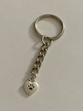 Load image into Gallery viewer, Love my Cat Heart Charm Keyring
