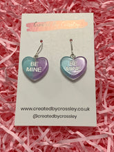 Load image into Gallery viewer, Glitter Heart Charm Earrings
