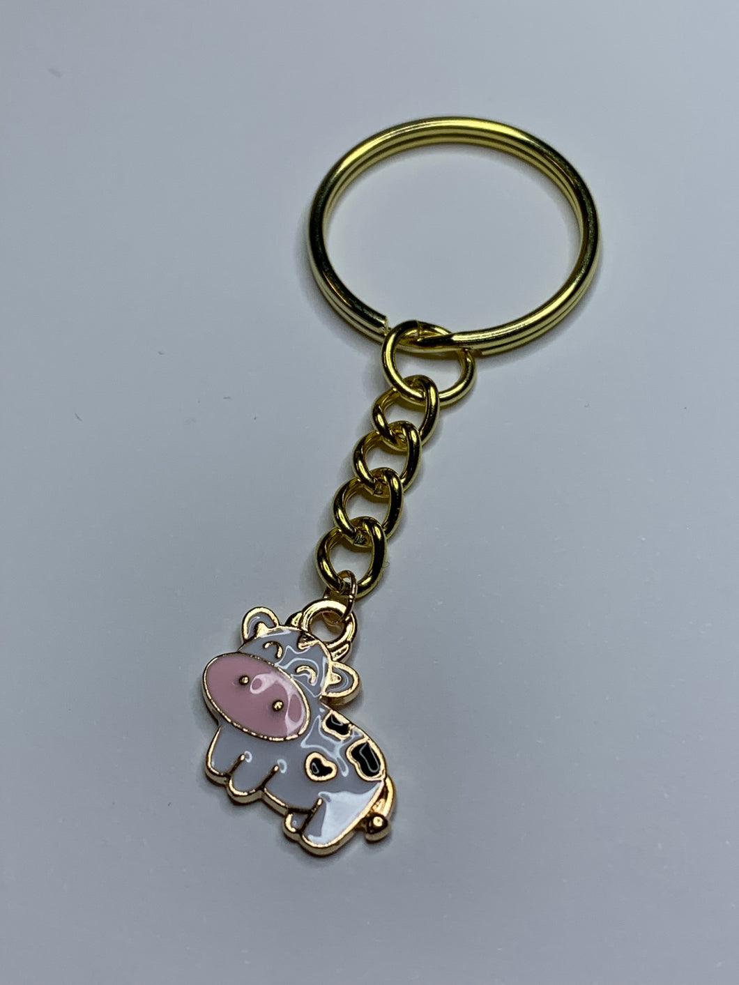 Cute Cow Charm Keyring