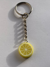 Load image into Gallery viewer, Lemon Slice Charm Keyring
