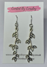 Load image into Gallery viewer, Leafy Vine Dangle Charm Earrings
