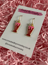 Load image into Gallery viewer, Red Milkshake Charm Earrings
